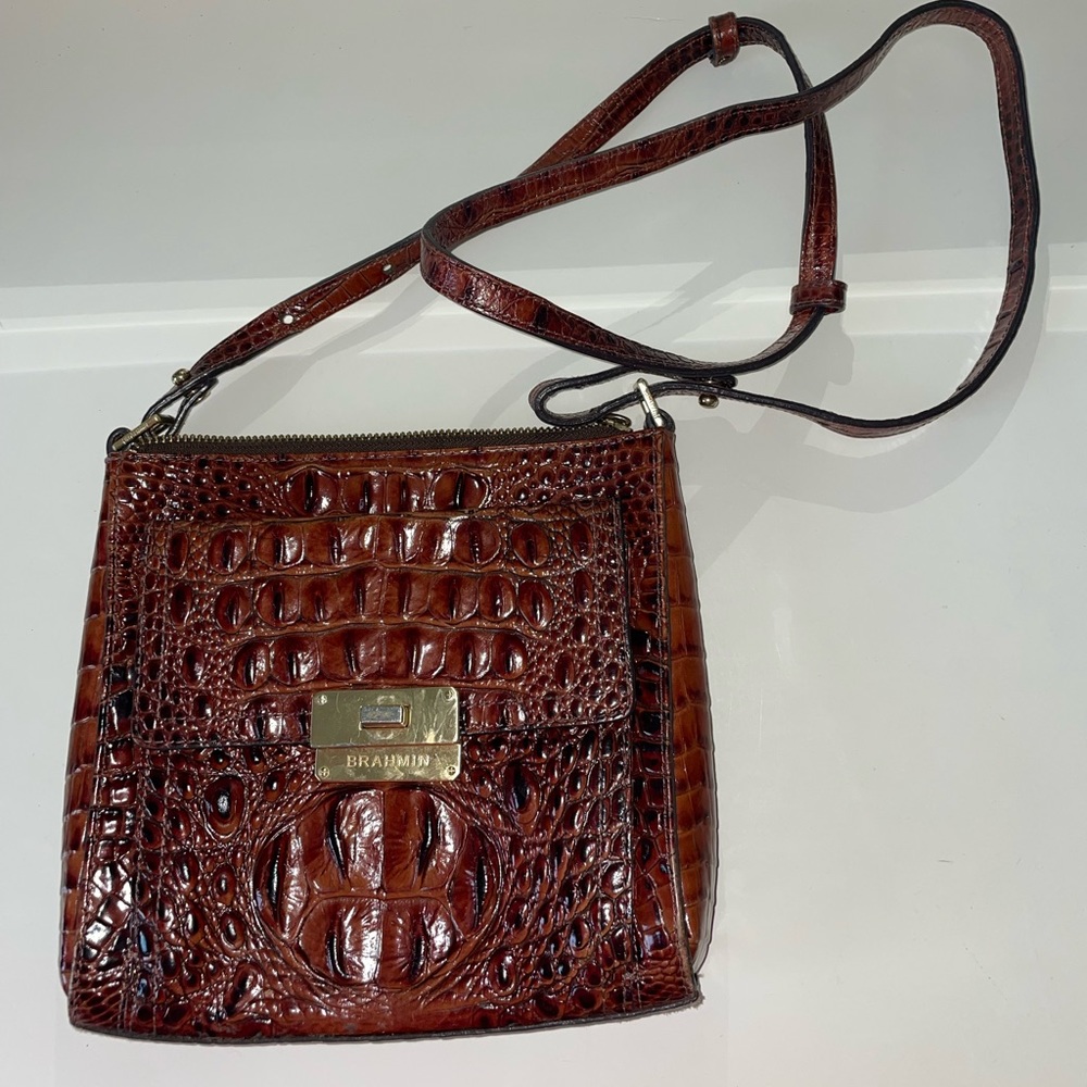 Pecan Brahmin Crossbody with Dust Bag